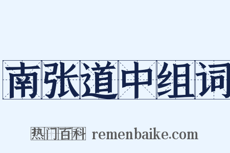 南张道中组词是什么意思的图片